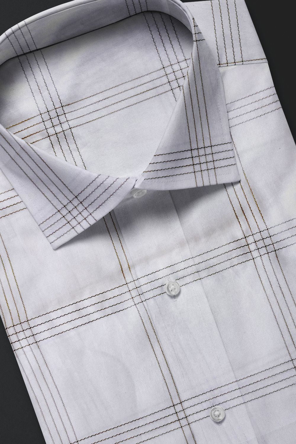 White Checked Cotton Shirt