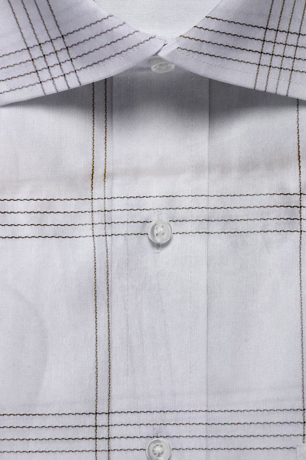 White Checked Cotton Shirt