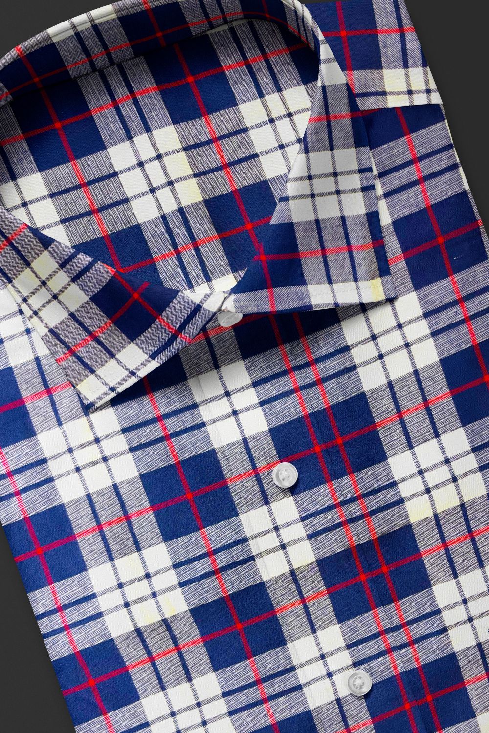 Blue Checked Cotton Shirt