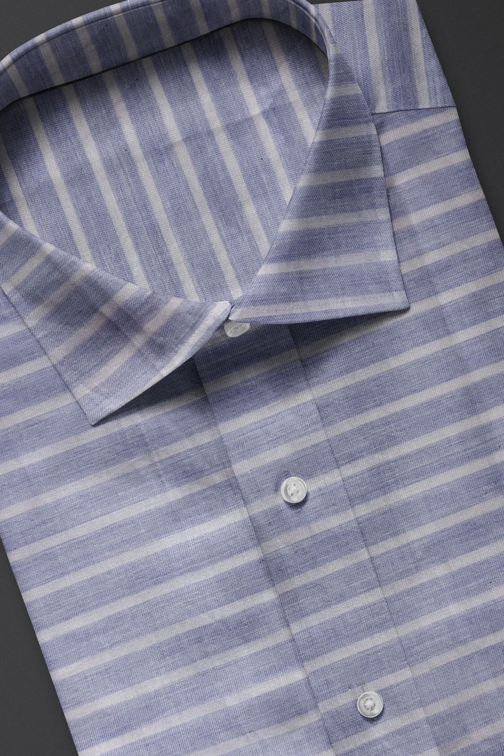 Blue with White Striped Premium Cotton Shirt