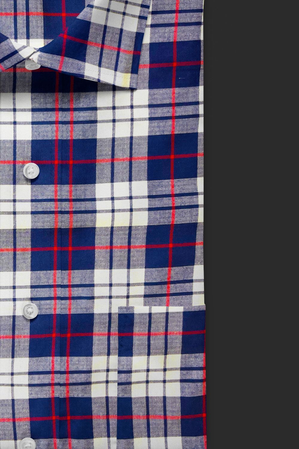 Blue Checked Cotton Shirt