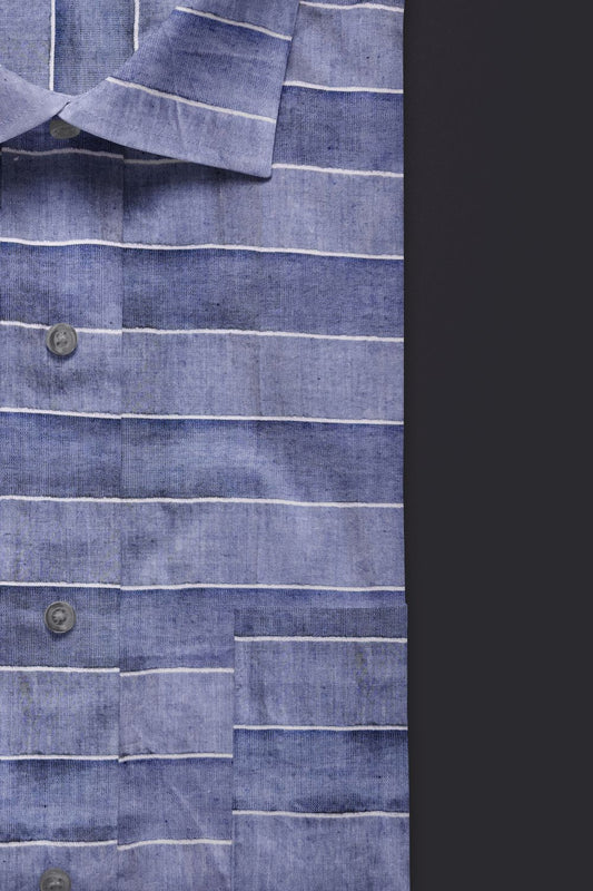 Blue Striped Premium Cotton Shirt