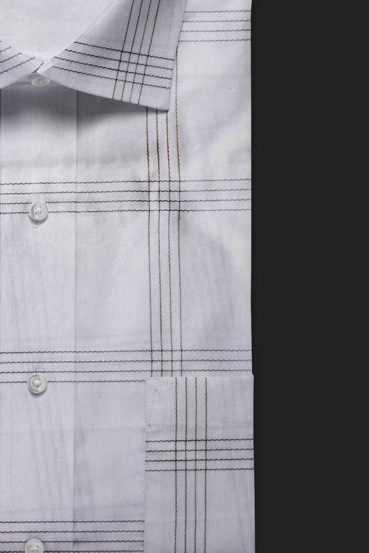 White Checked Cotton Shirt