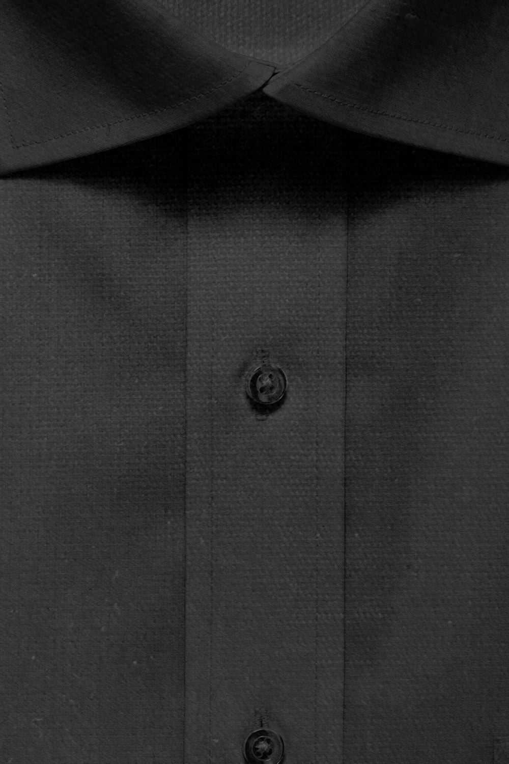 Pure Black Cotton Shirt