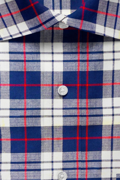 Blue Checked Cotton Shirt