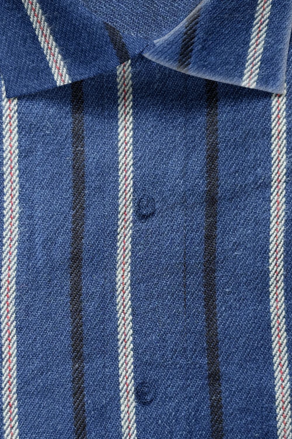 Royal Blue with White Striped Premium Cotton Shirt