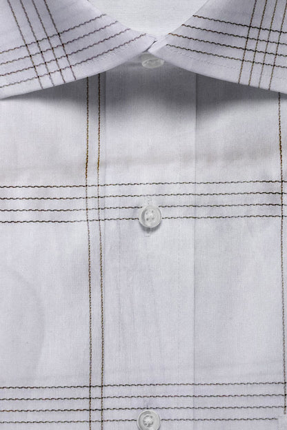 White Checked Cotton Shirt