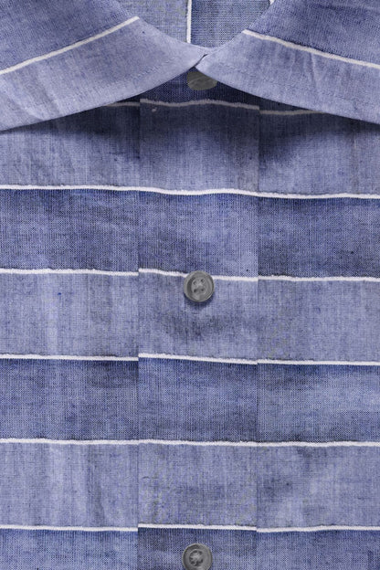 Blue Striped Premium Cotton Shirt